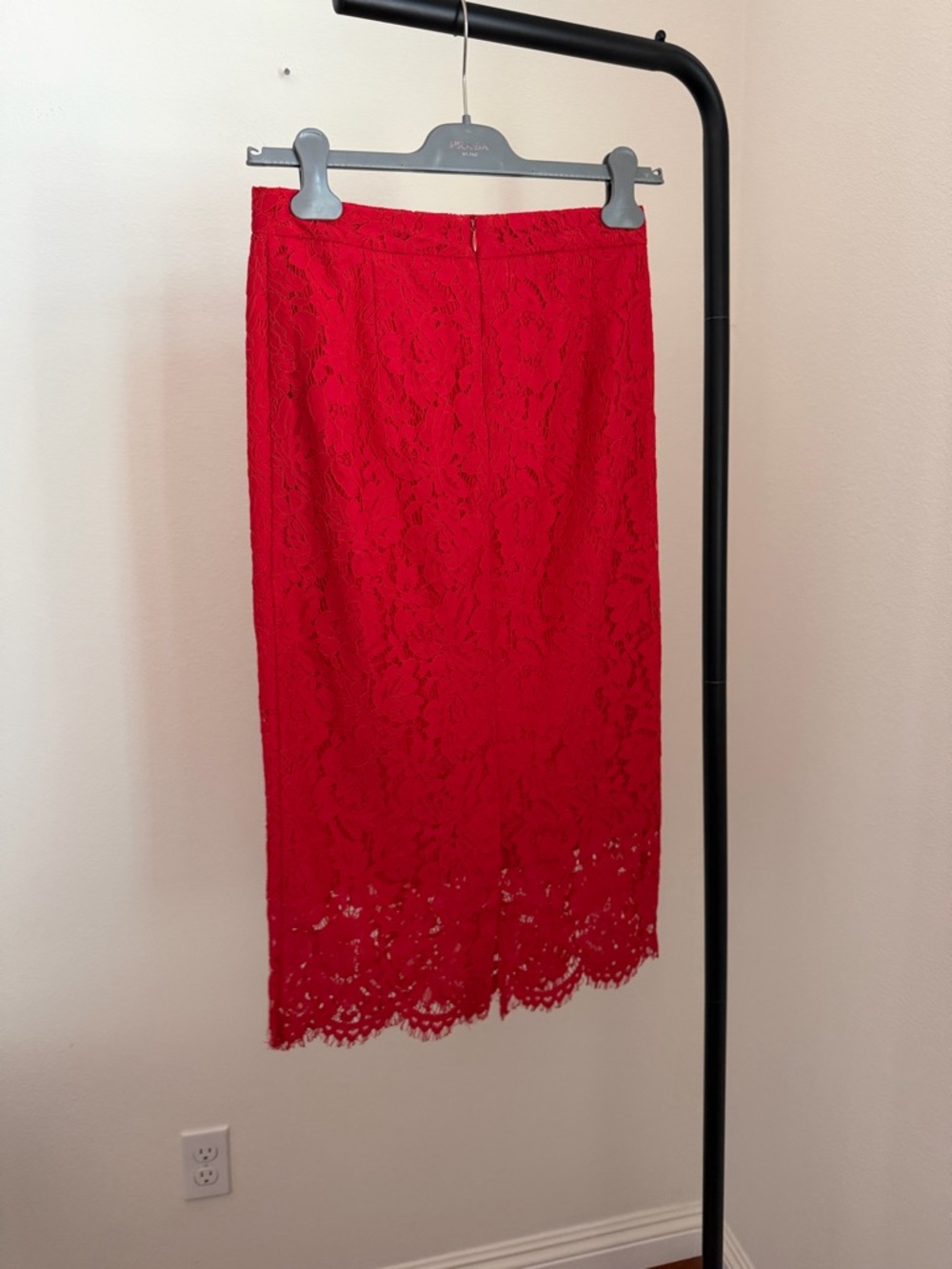 Rachel Parcell Red Lace Midi Pencil Skirt - Picture 5 of 8